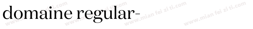 domaine regular字体转换